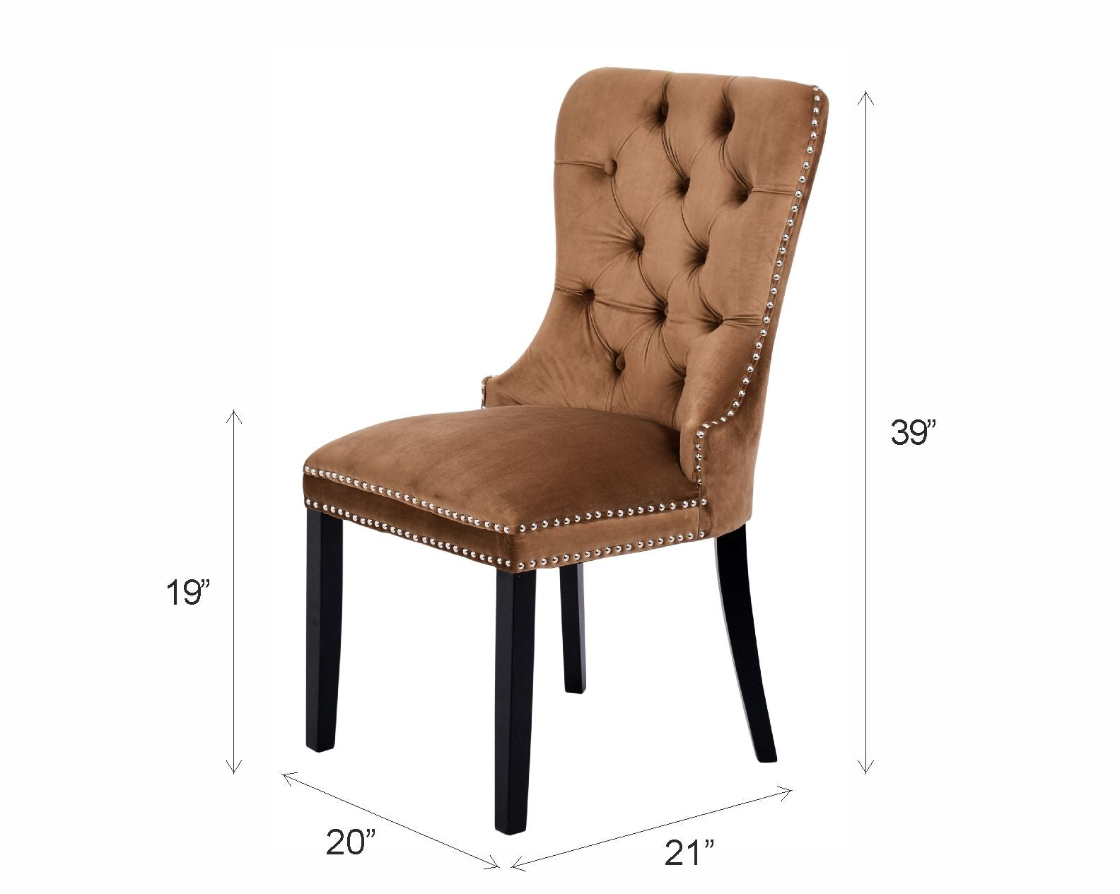 Upholstered Dining Chair with Wooden Frame Base -