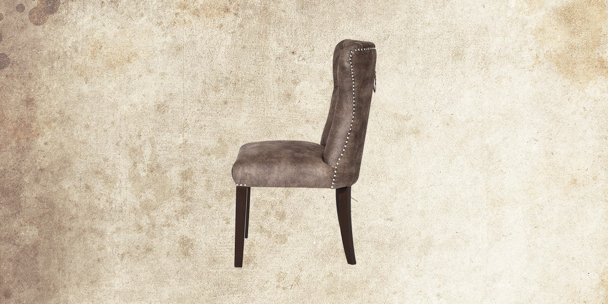 Upholstered Dining Chair with Wooden Frame Base -