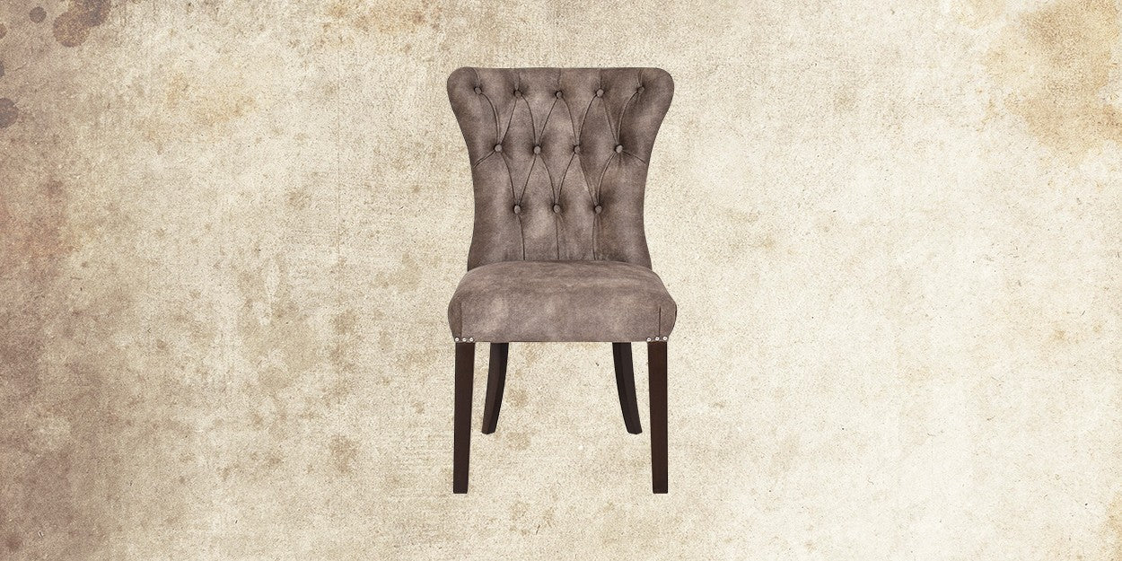Upholstered Dining Chair with Wooden Frame Base -
