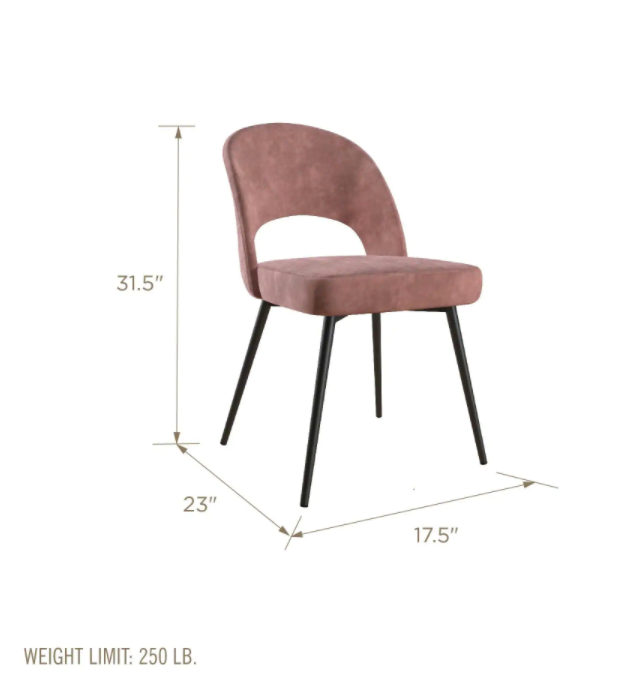 Upholstered Dining Chair with Wooden Frame Base -