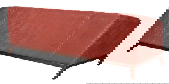 Velvet 3 Seater Sofa In Rustic Red Color -