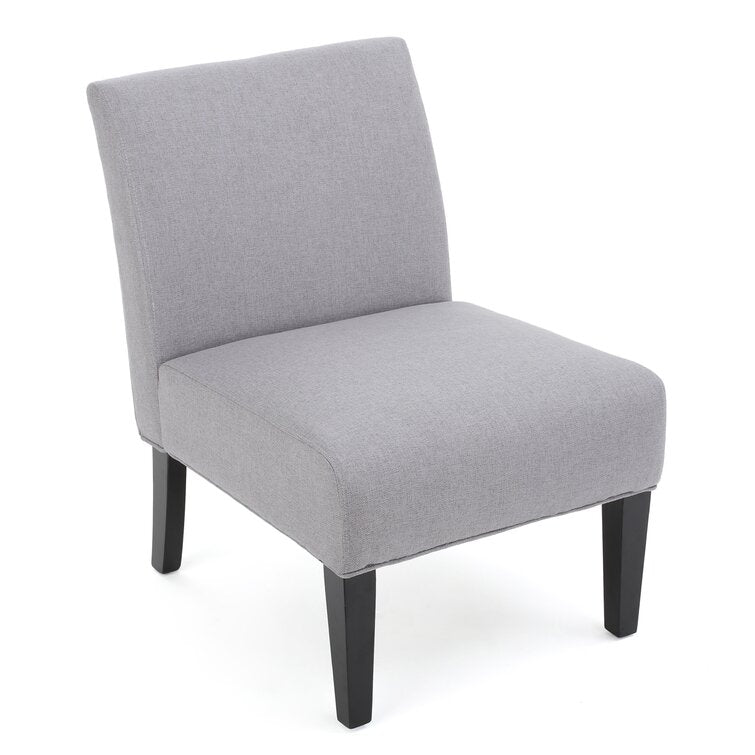 Velvet Armless Accent Chair ,Slipper Chair -