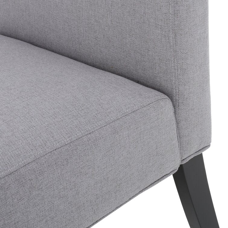 Velvet Armless Accent Chair ,Slipper Chair -
