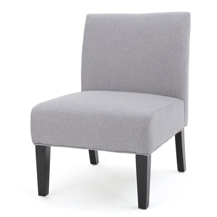 Velvet Armless Accent Chair ,Slipper Chair -