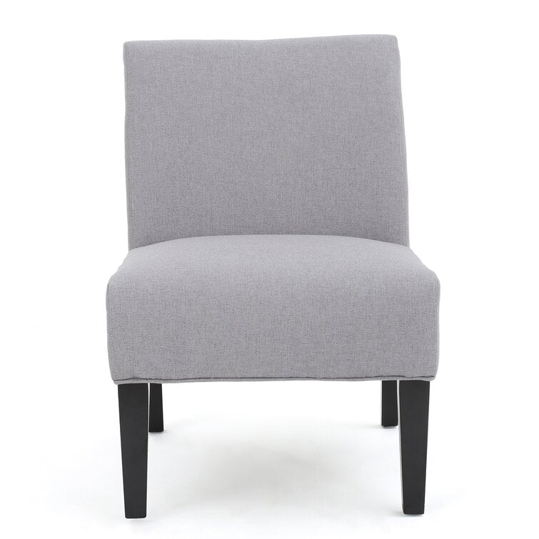 Velvet Armless Accent Chair ,Slipper Chair -