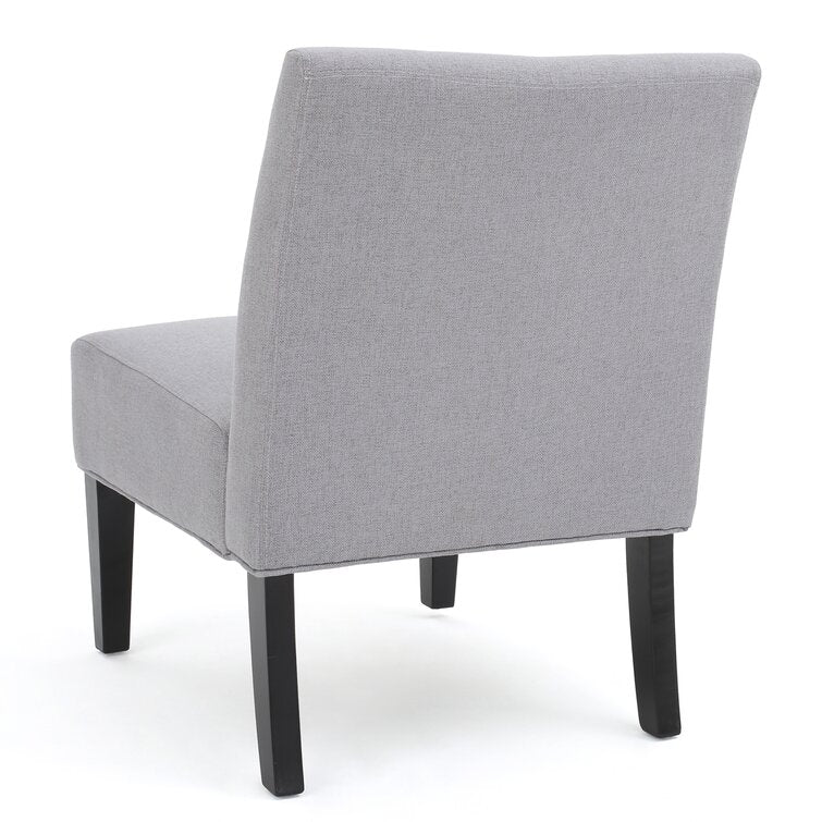 Velvet Armless Accent Chair ,Slipper Chair -