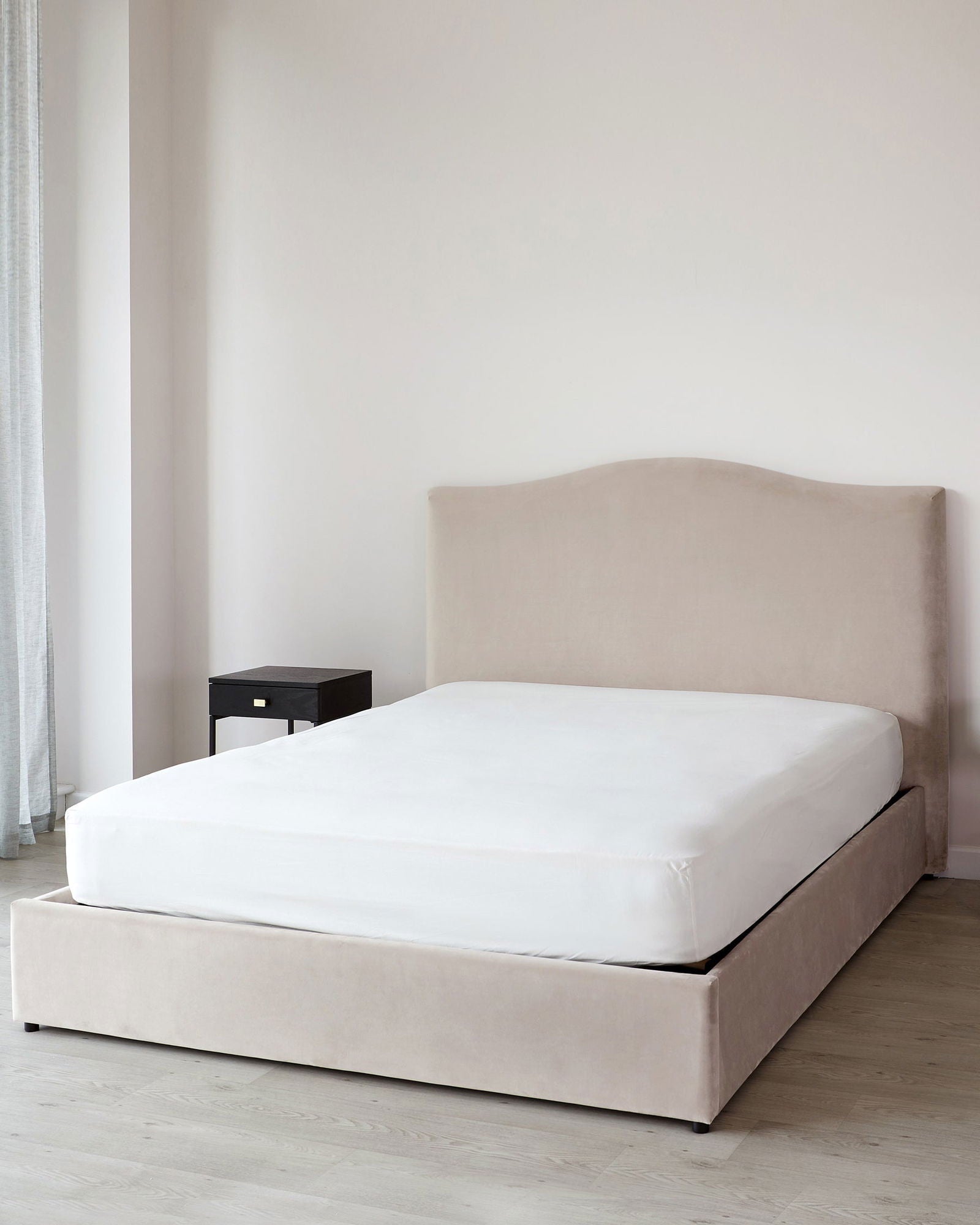 Velvet Double Bed With Hydraulic Storage -