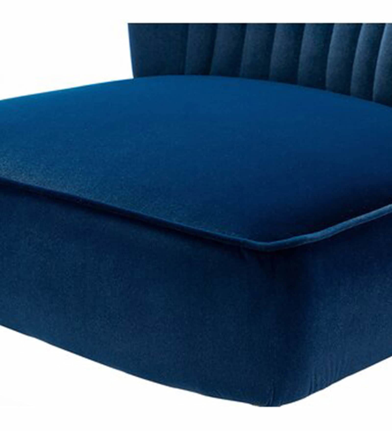 Velvet Lounge Chair with Metal Leg -