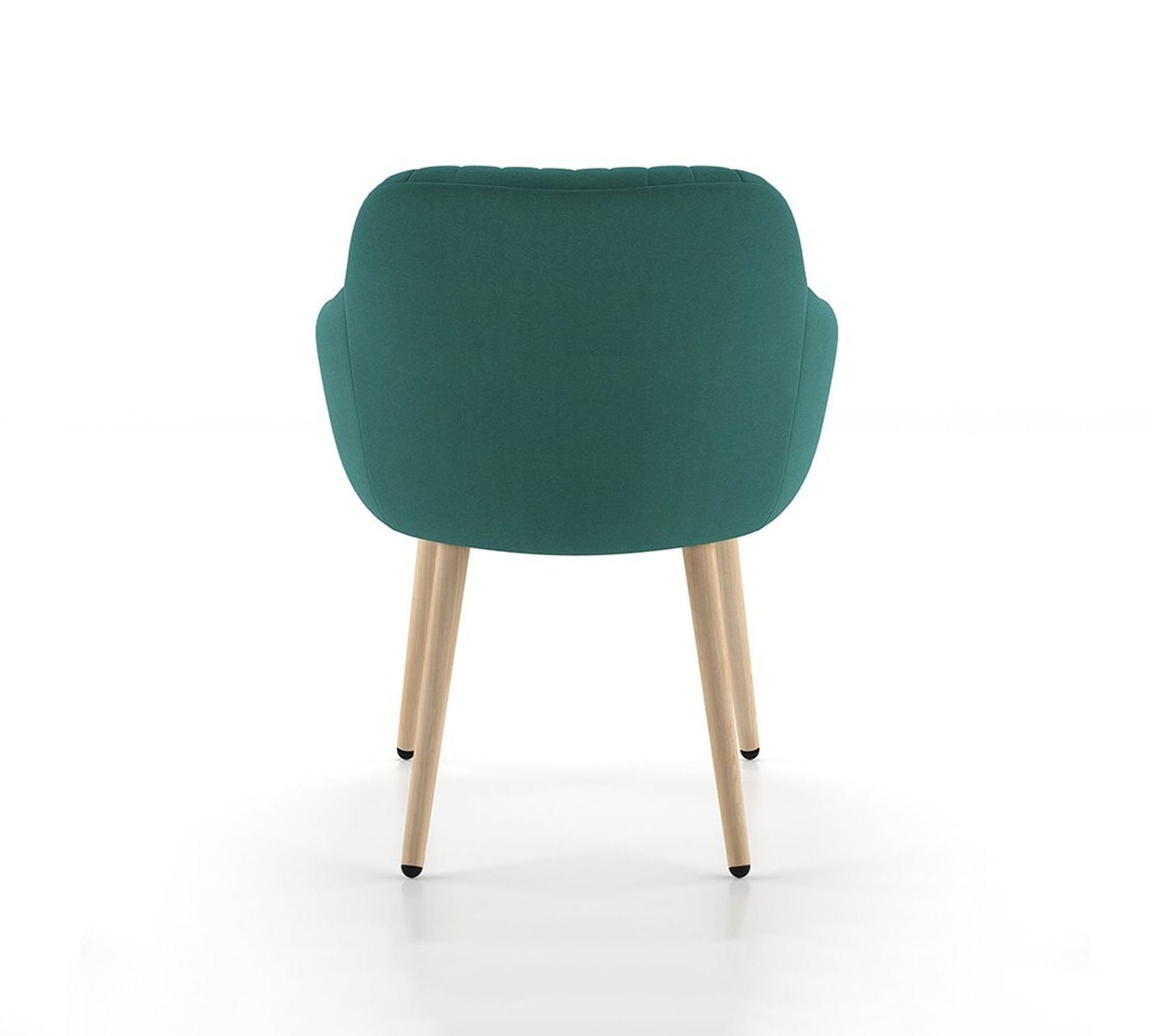 Velvet Lounge Chair with Wooden Legs -