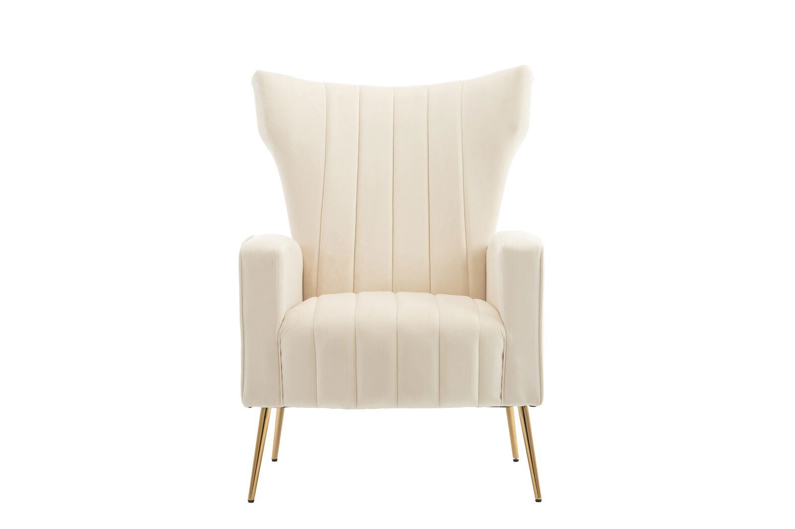 Versatile Luxury Unique Design Accent Chair with Golden Metal Legs -