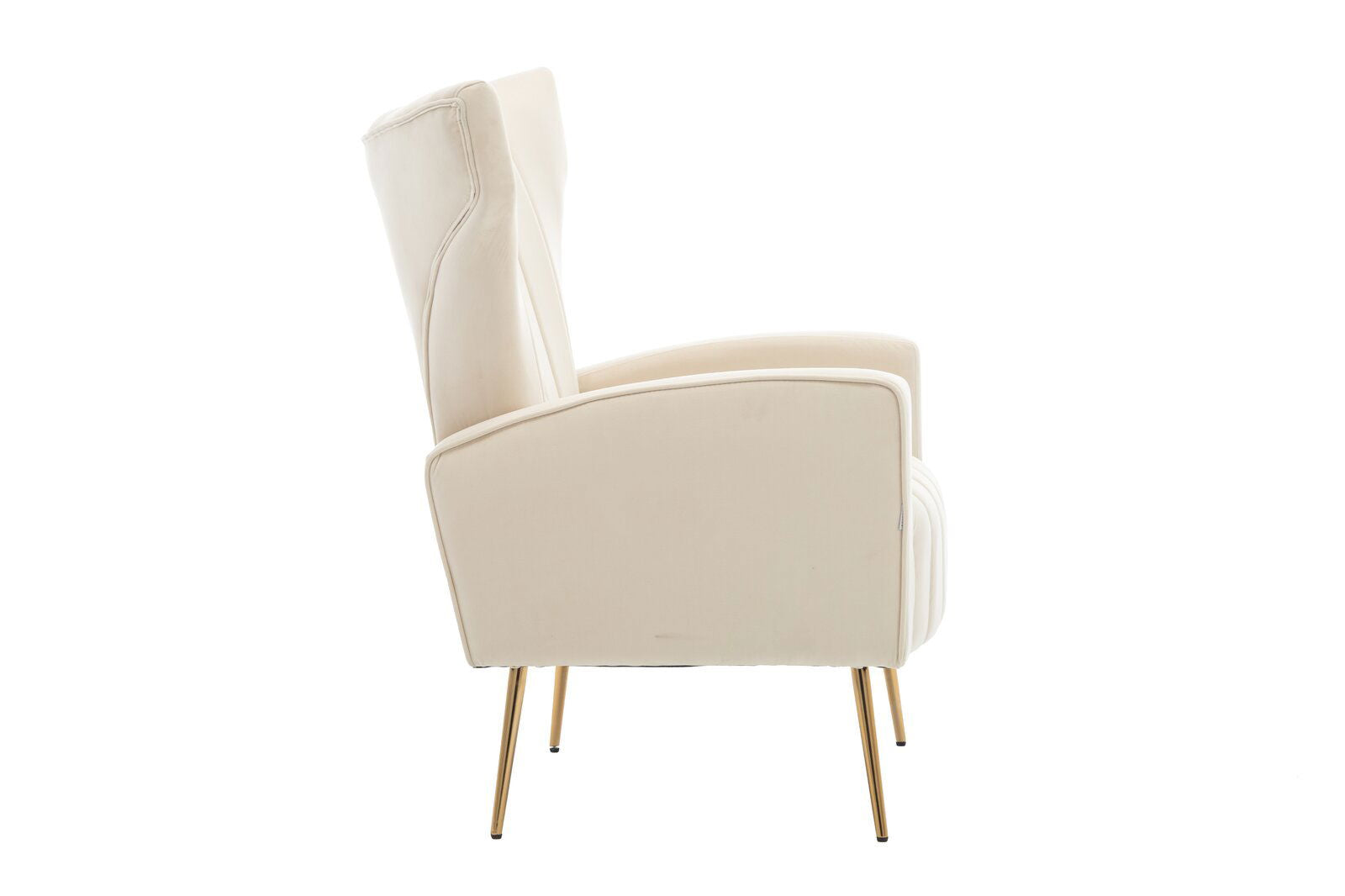 Versatile Luxury Unique Design Accent Chair with Golden Metal Legs -