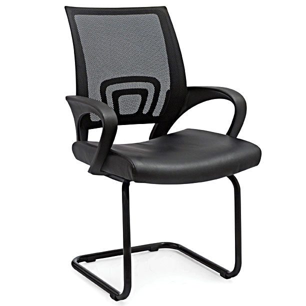 Medium Back Executive Chair with Black Powder Coated Metal Base