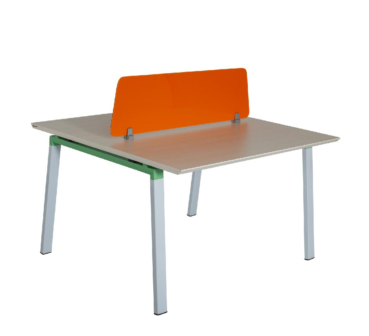 Workstation with Contemporary Design and Durable Metal Frame for Professional Workspaces for 2 Persons