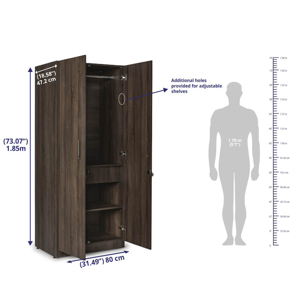 Wardrobe in 2, 3, 4 Door with Mirror -