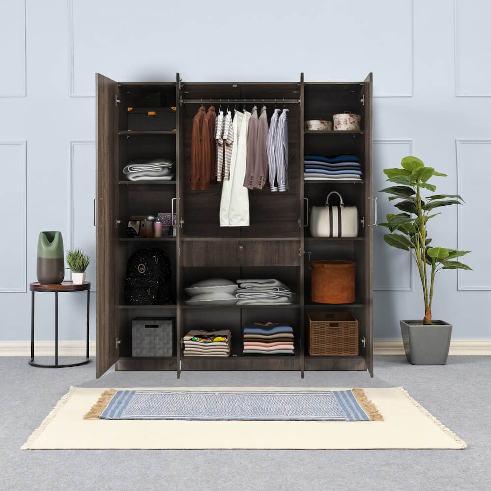 Wardrobe in 2, 3, 4 Door with Mirror -