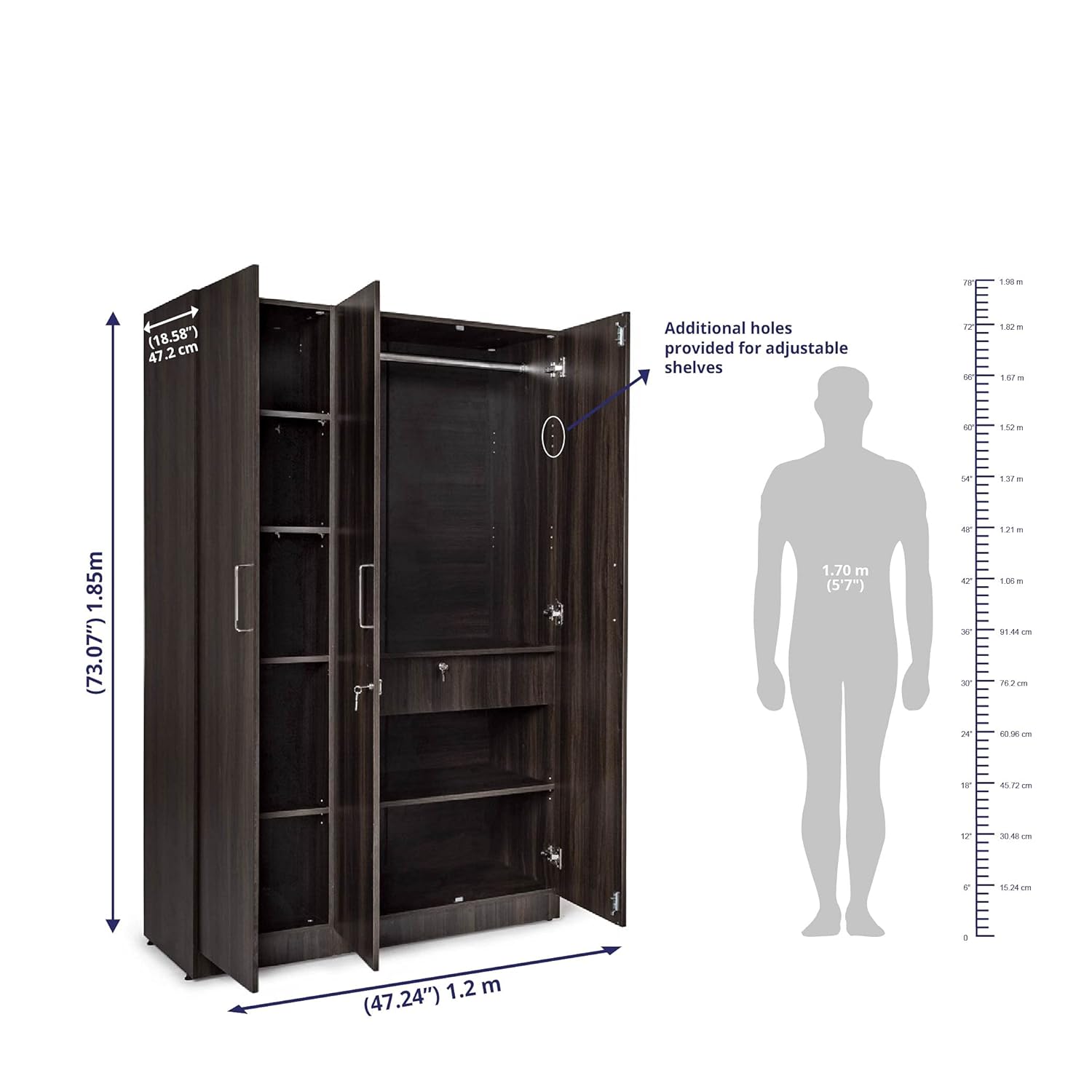 Wardrobe in 4 Door, 3 door, 2 door -