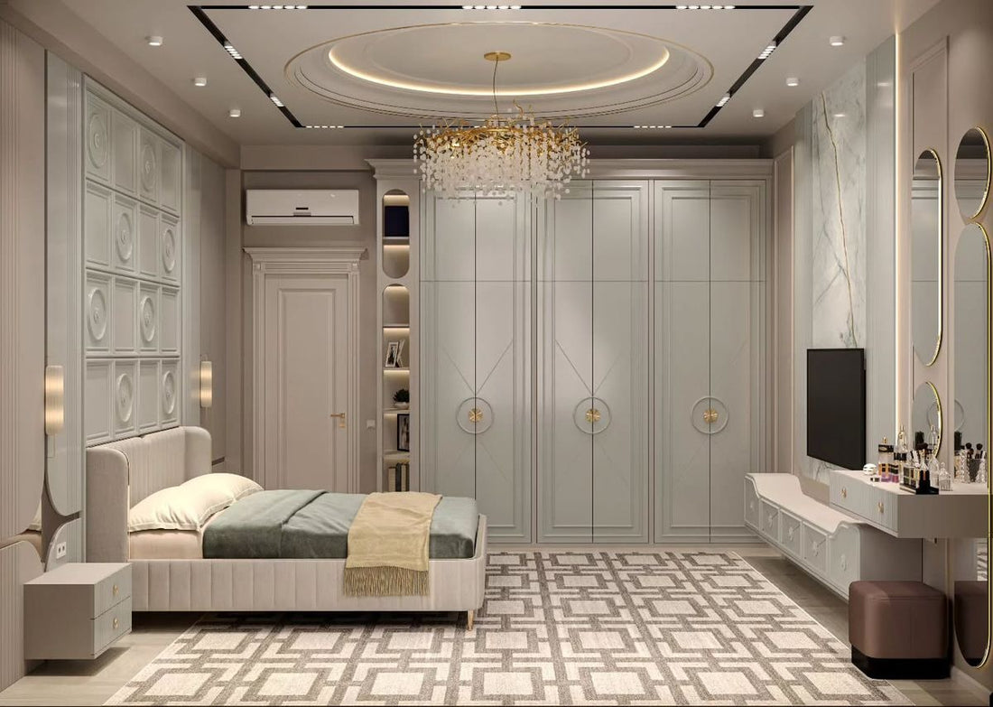 Sleek Two-Tier Rectangular False Ceiling with Floating Panel & Black-Trim Lighting