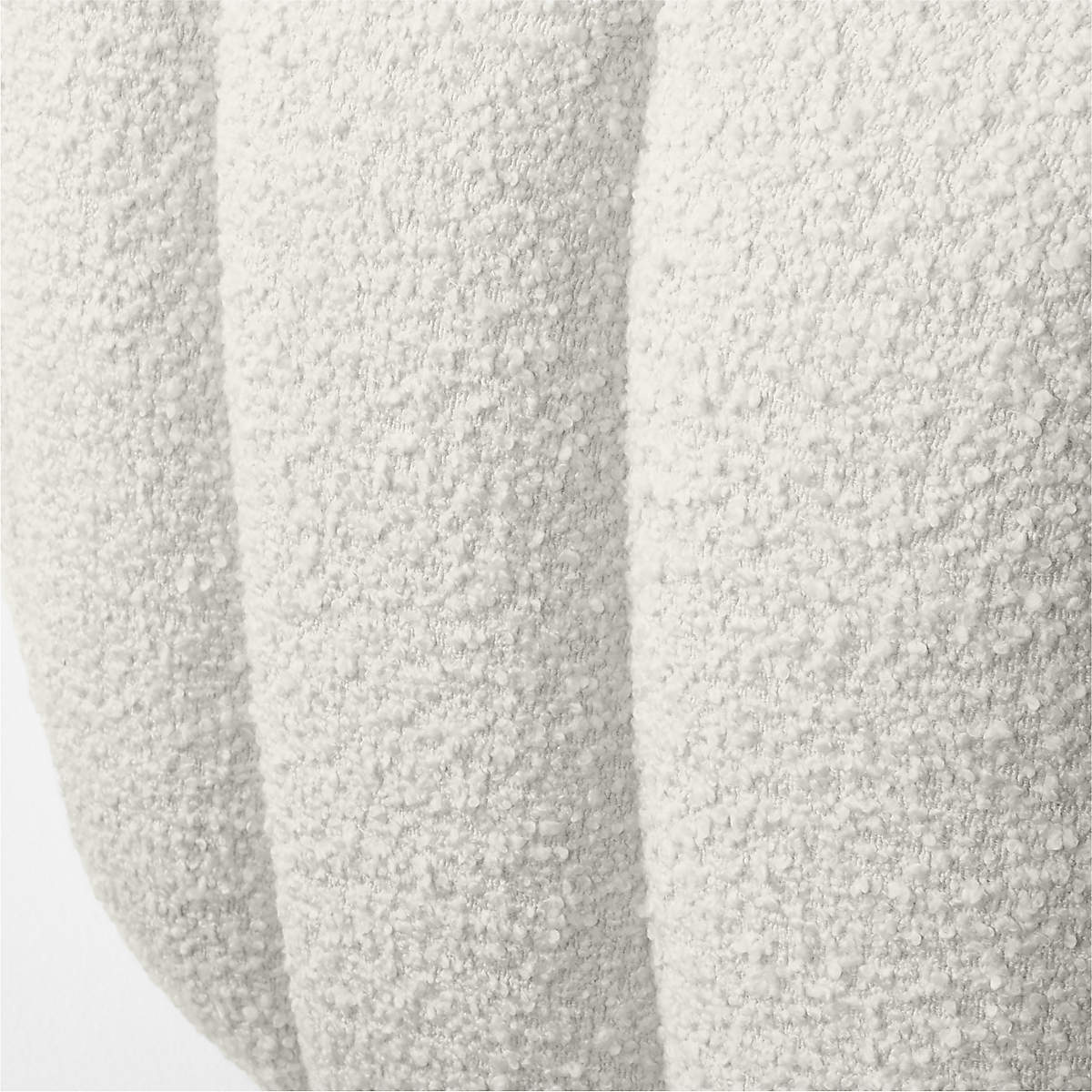 White Boucle 3 Seater Sofa Structure with Solid Wood Frame and Polyfoam cushions -