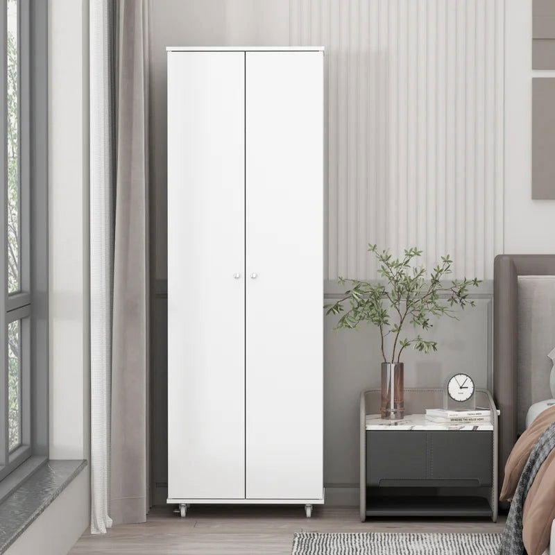 Home or Office Stylish White and Black Wood 2-Door Storage Cabinet on Spacious and Modern Storage Solutions for Your Home