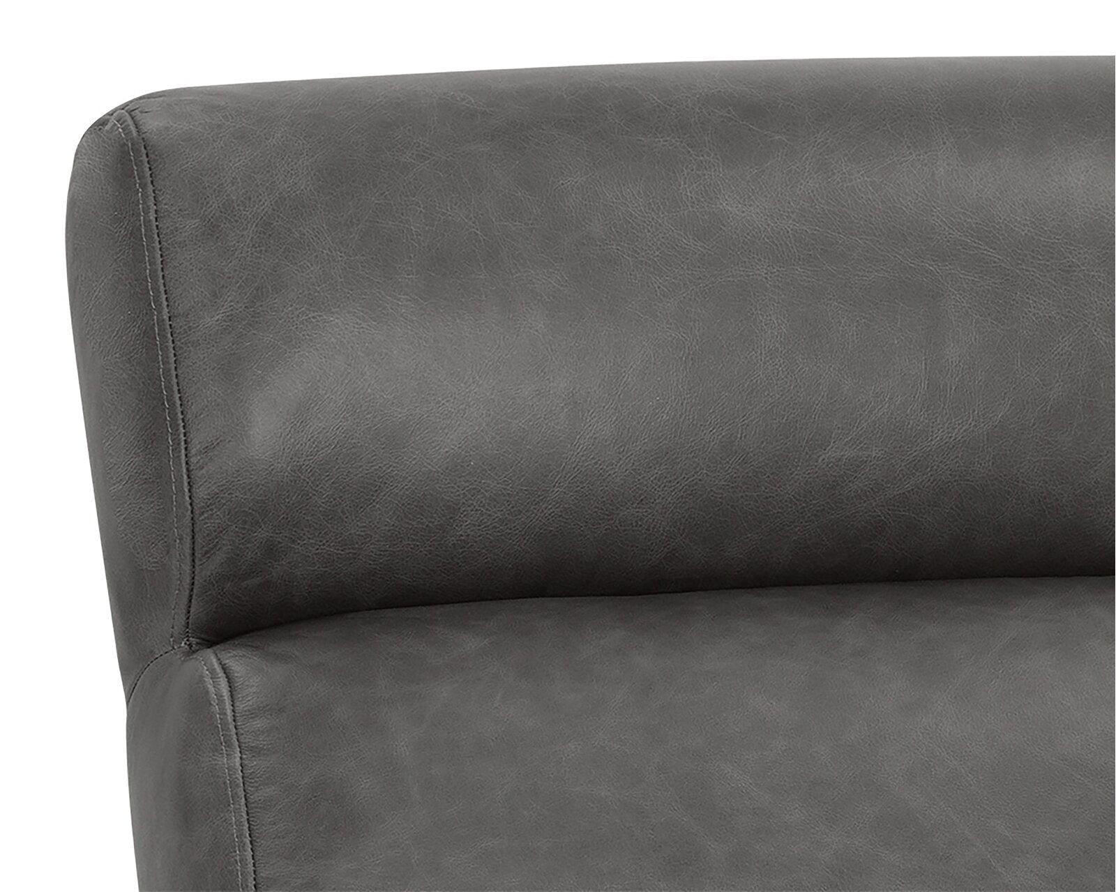 Whitley Modern Accent Chair, Armless Lounge Chair for Living Room and Bedroom, Faux Leather upholstered Chair -