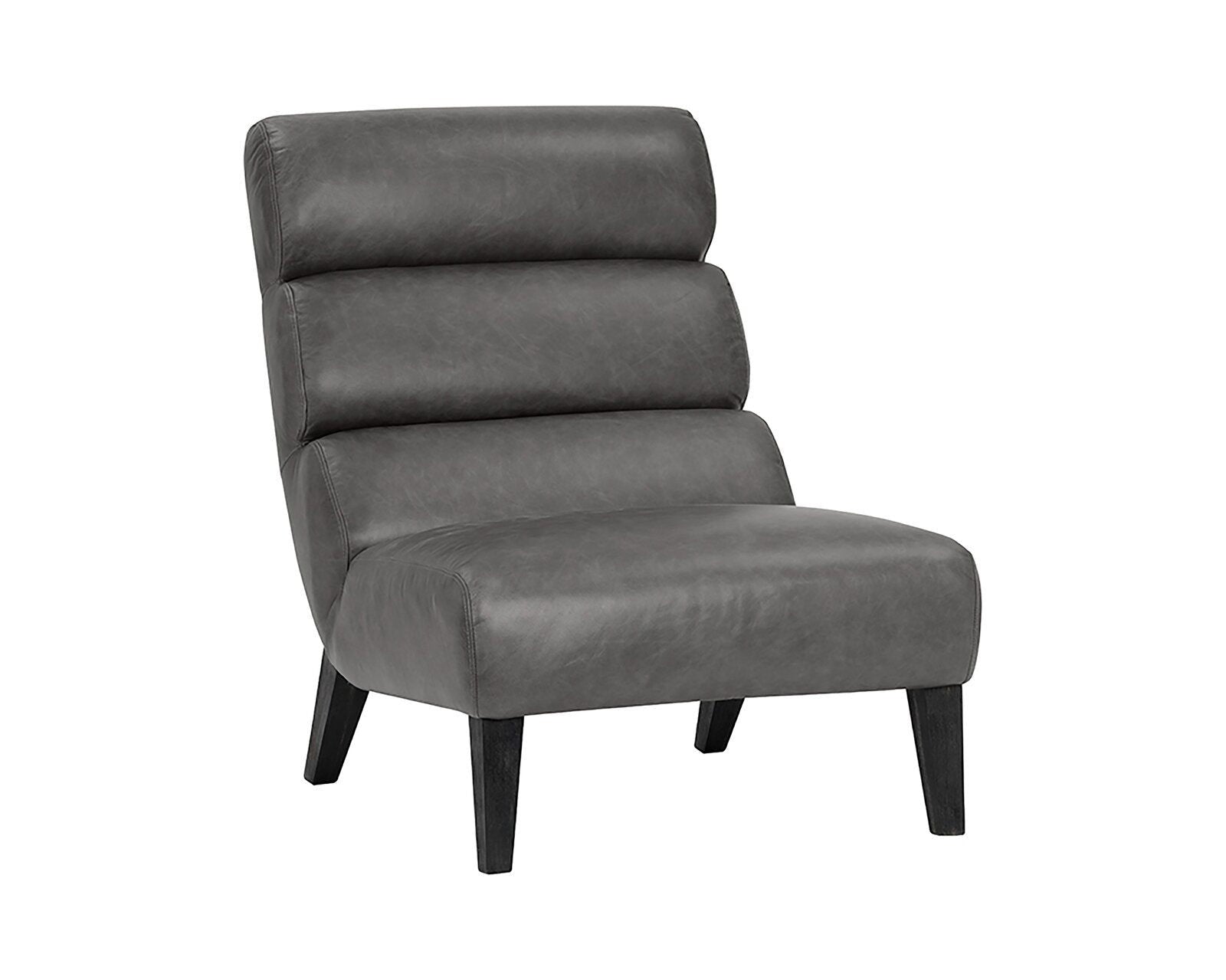 Whitley Modern Accent Chair, Armless Lounge Chair for Living Room and Bedroom, Faux Leather upholstered Chair -