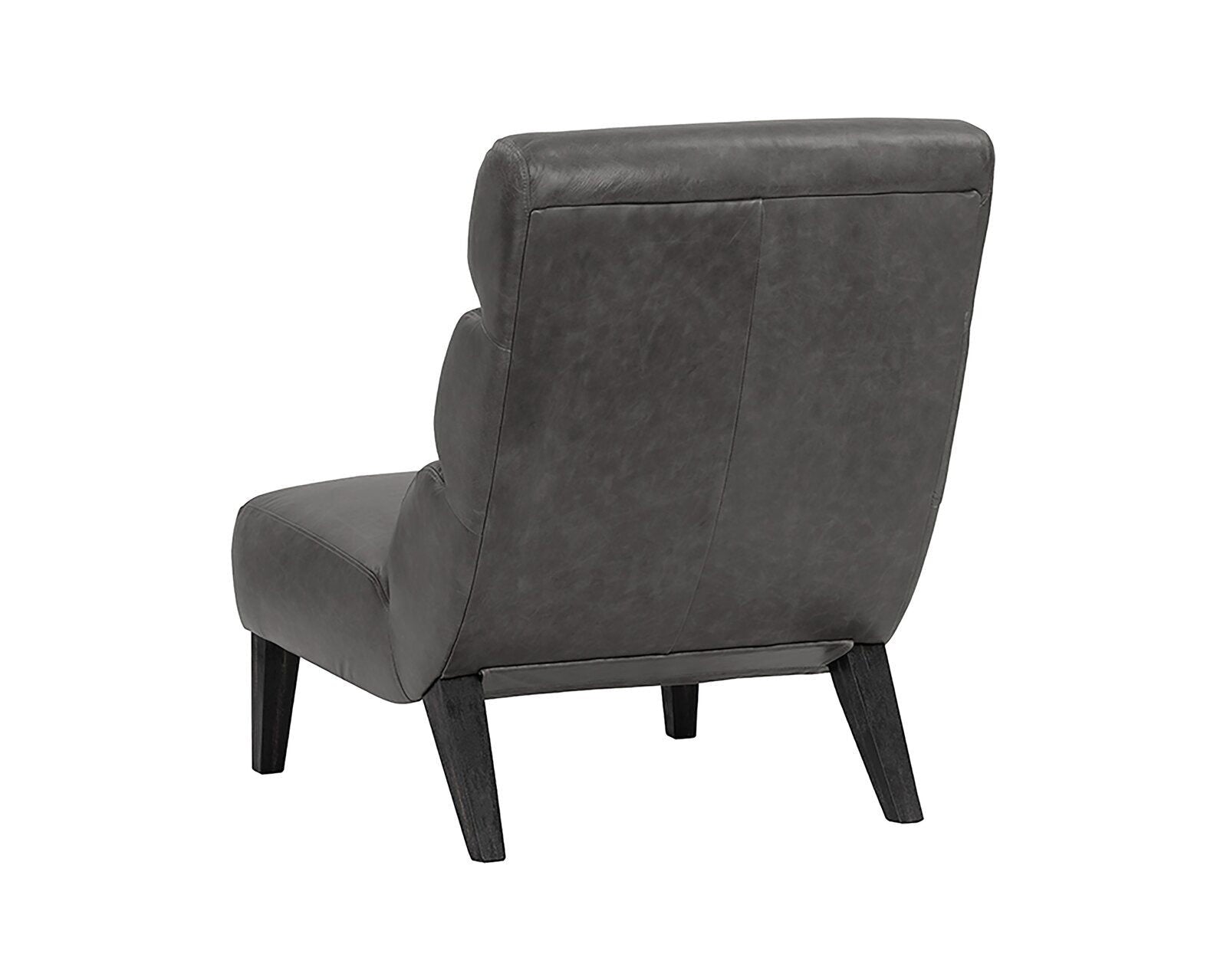 Whitley Modern Accent Chair, Armless Lounge Chair for Living Room and Bedroom, Faux Leather upholstered Chair -