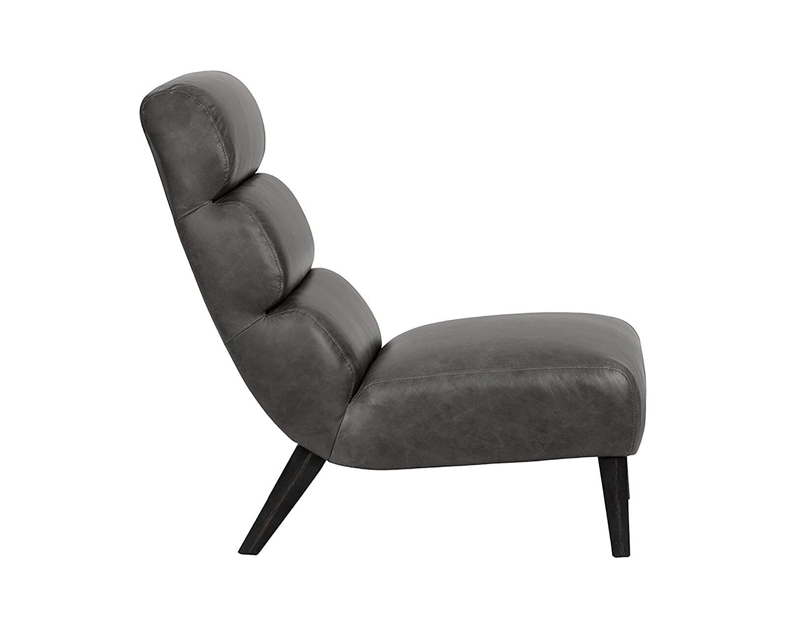 Whitley Modern Accent Chair, Armless Lounge Chair for Living Room and Bedroom, Faux Leather upholstered Chair -