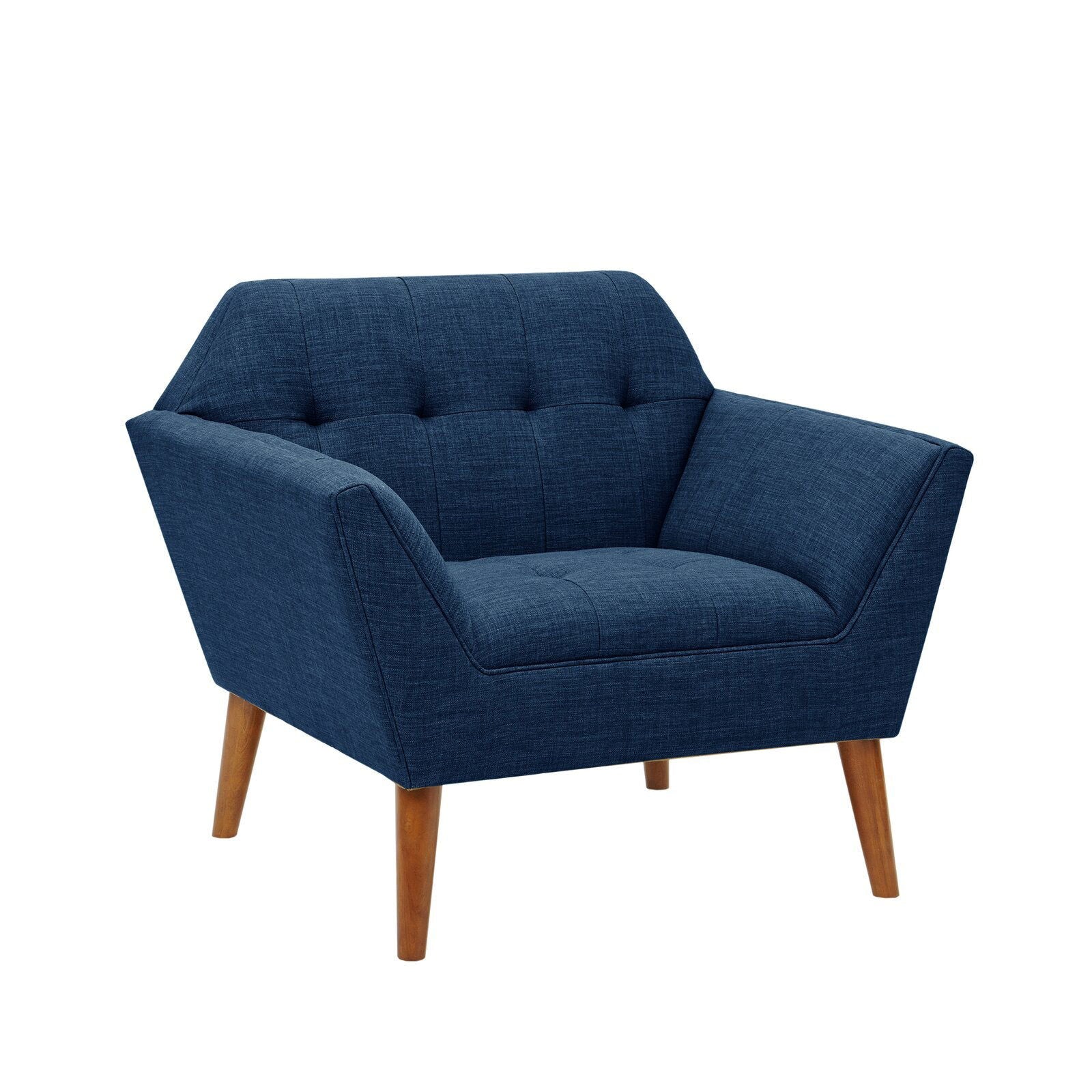 Wide Tufted Armchair for Living Room -