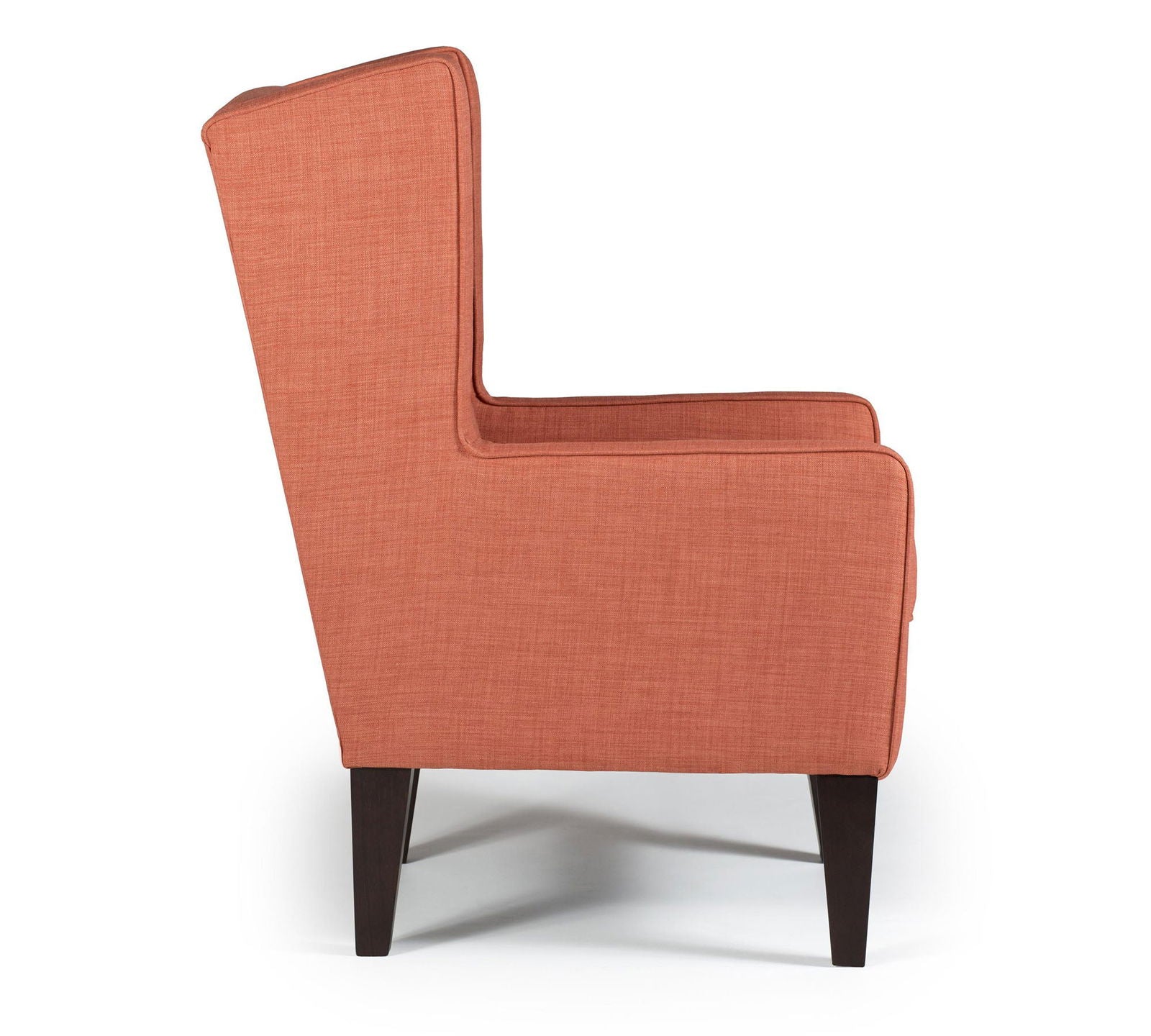Wing Back Accent Chair In Cotton Upholstery with Armrest -
