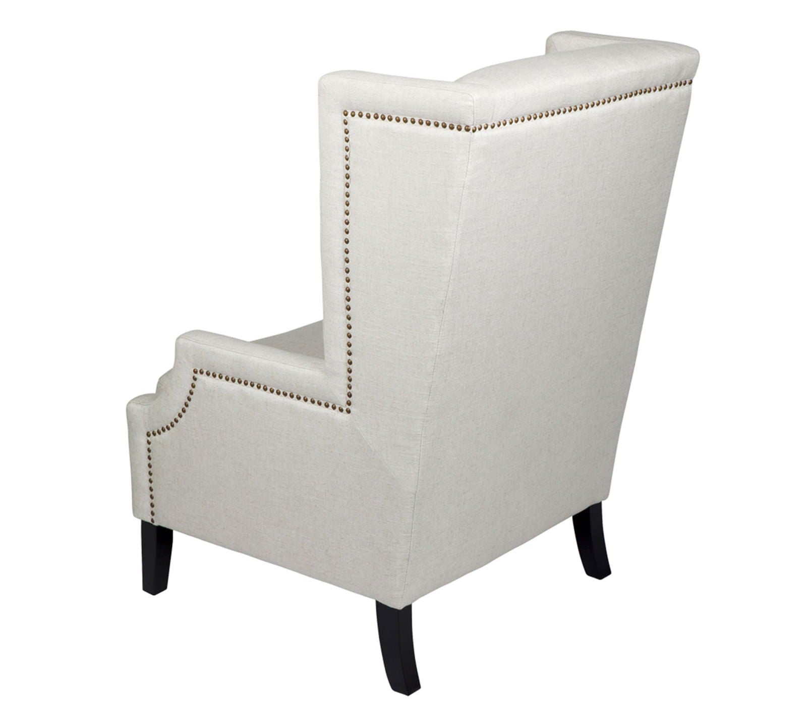 Wing Back Lounge Chair with Teak Wood Legs -