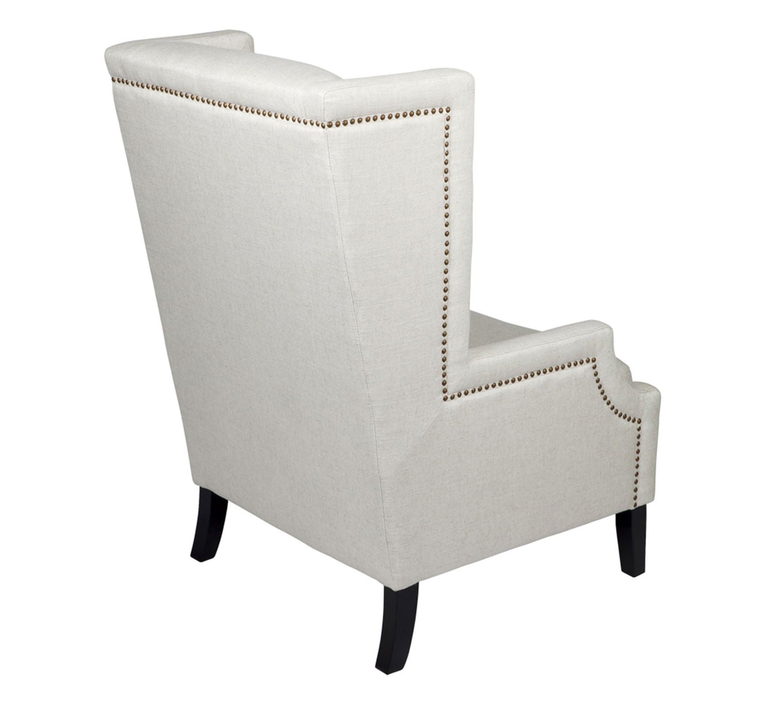 Wing Back Lounge Chair with Teak Wood Legs -