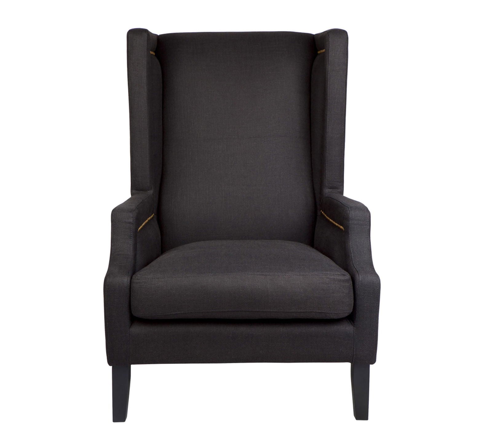 Wing Back Lounge Chair with Teak Wood Legs -
