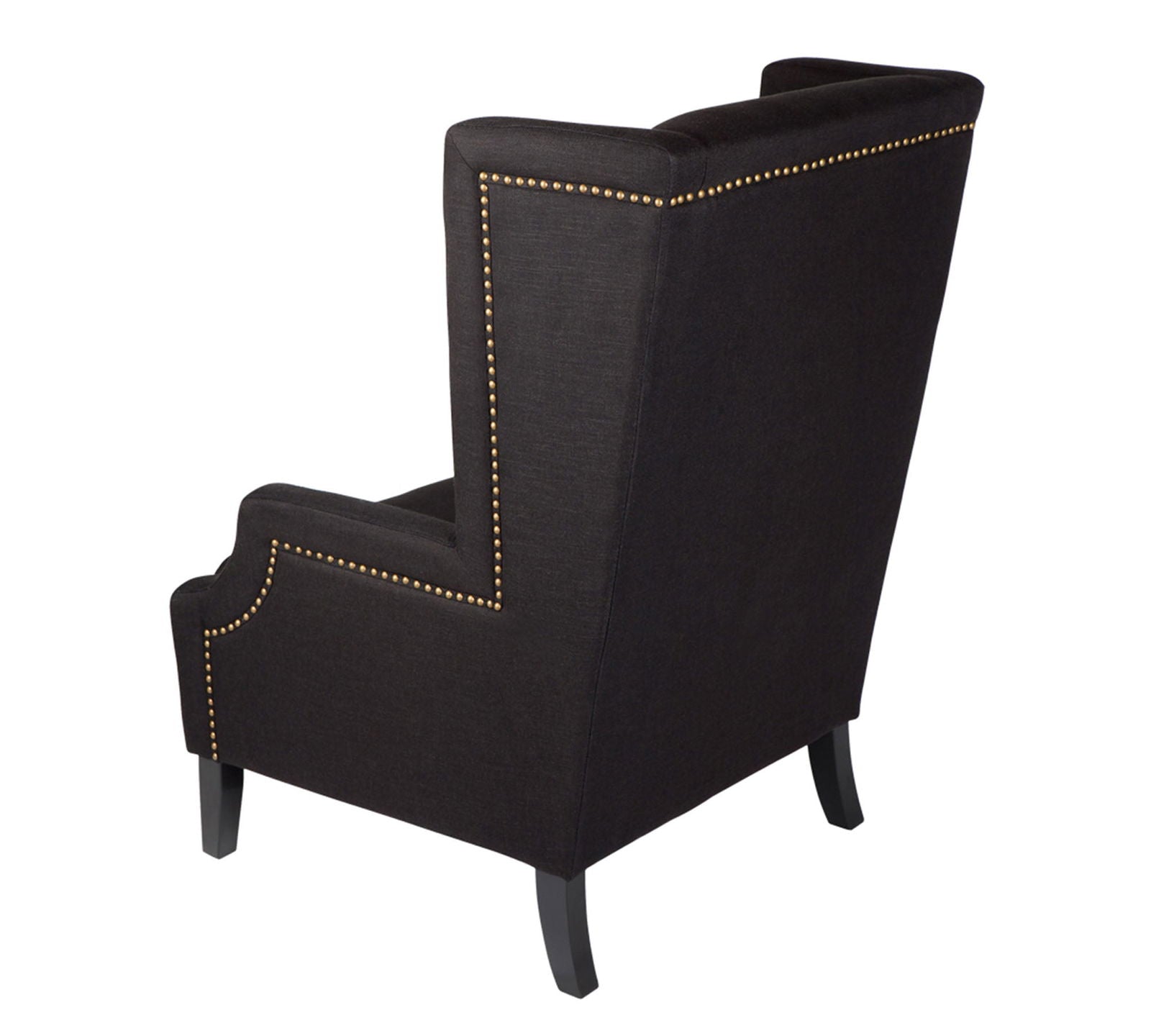 Wing Back Lounge Chair with Teak Wood Legs -