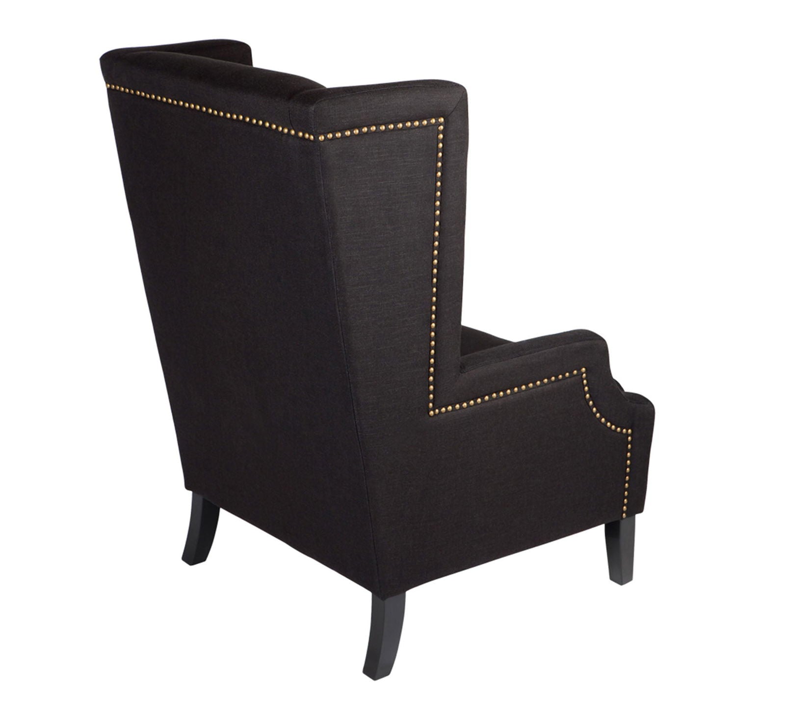 Wing Back Lounge Chair with Teak Wood Legs -