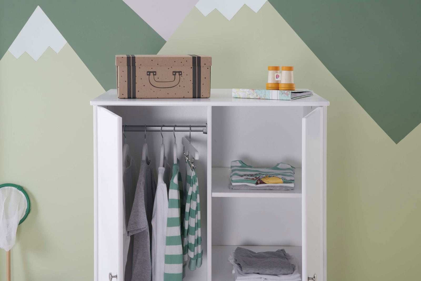 Wooden 2 Door Wardrobe -