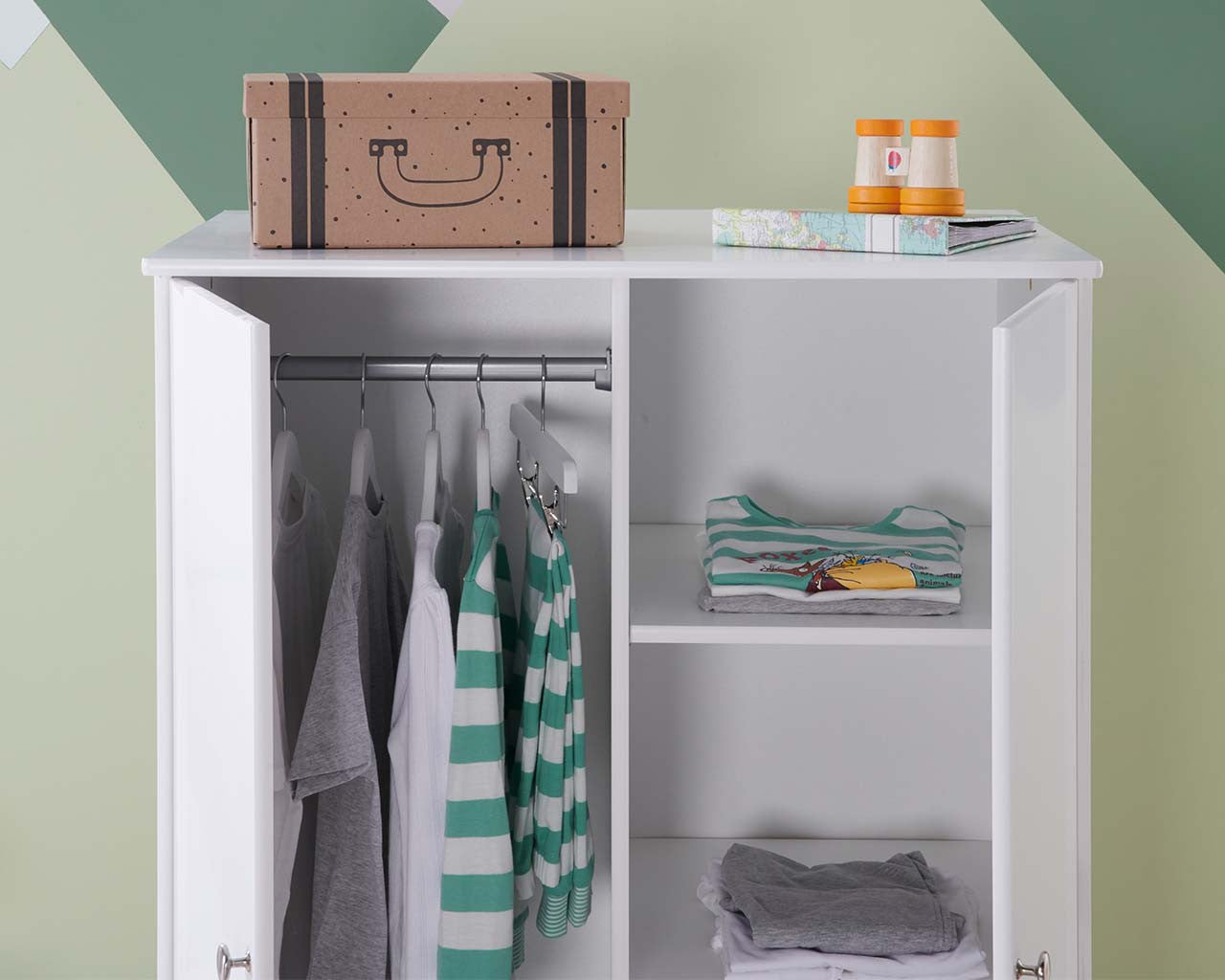 Wooden 2 Door Wardrobe -