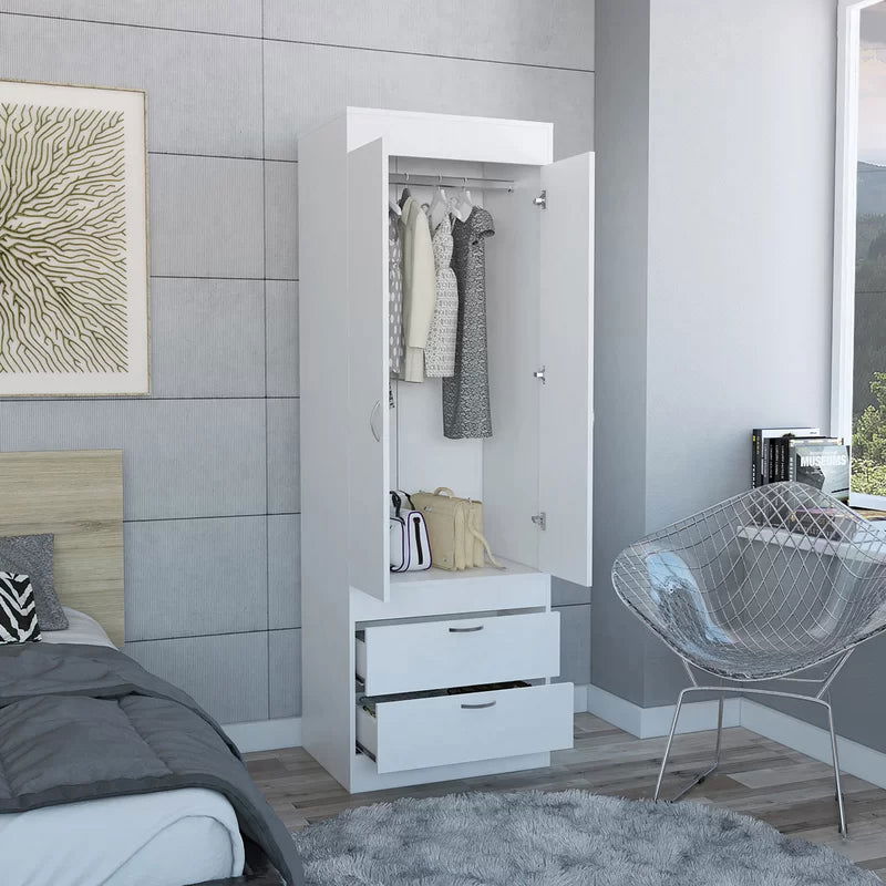 Wooden 2 Door Wardrobe -