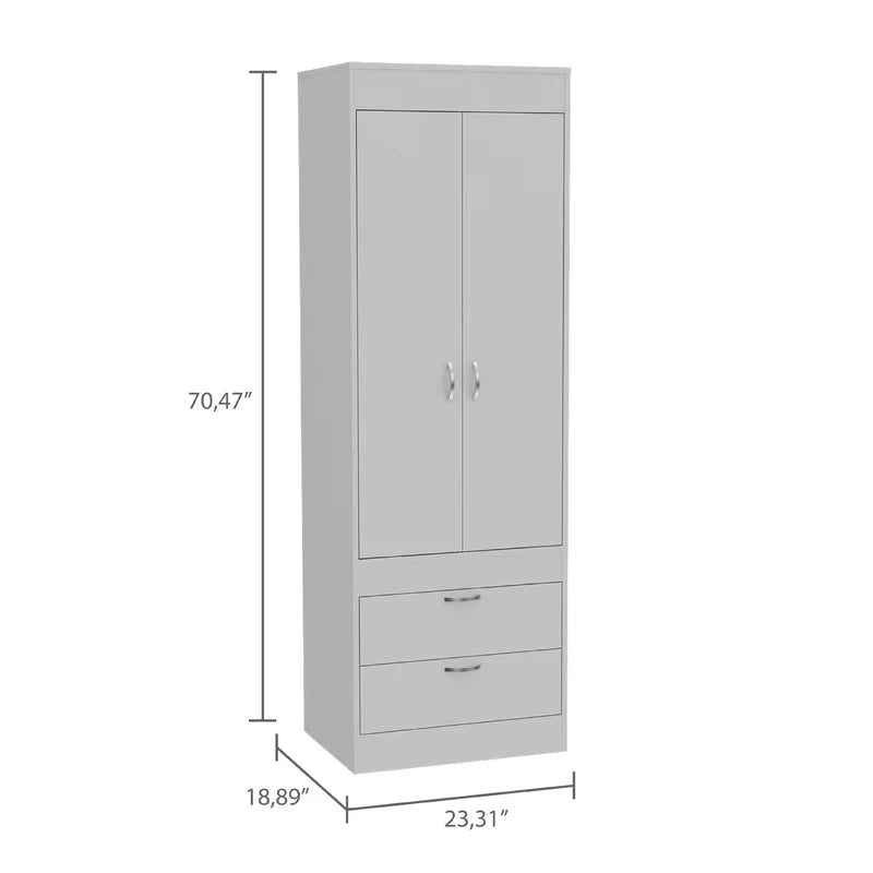 Wooden 2 Door Wardrobe -