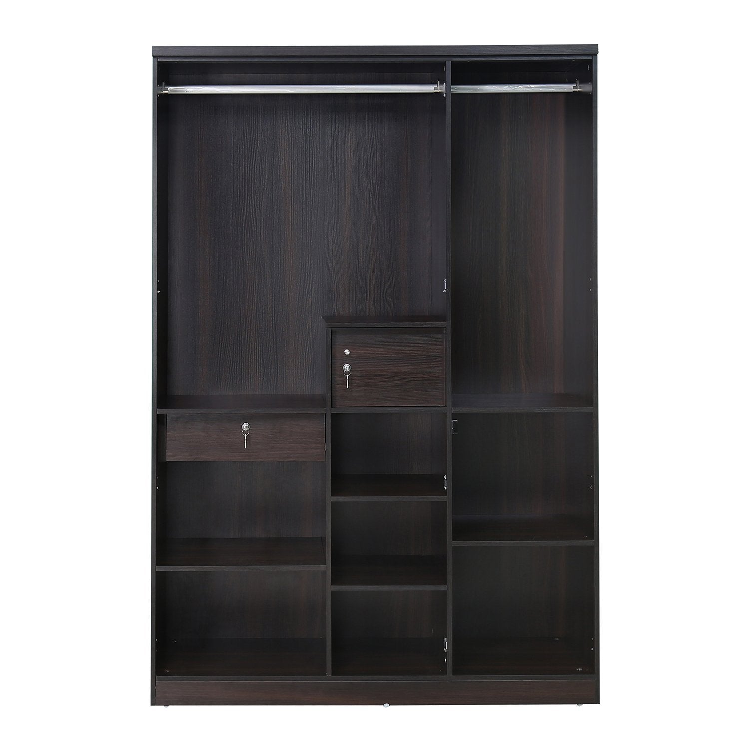 Wooden 3 Door & Mirror Wardrobe -