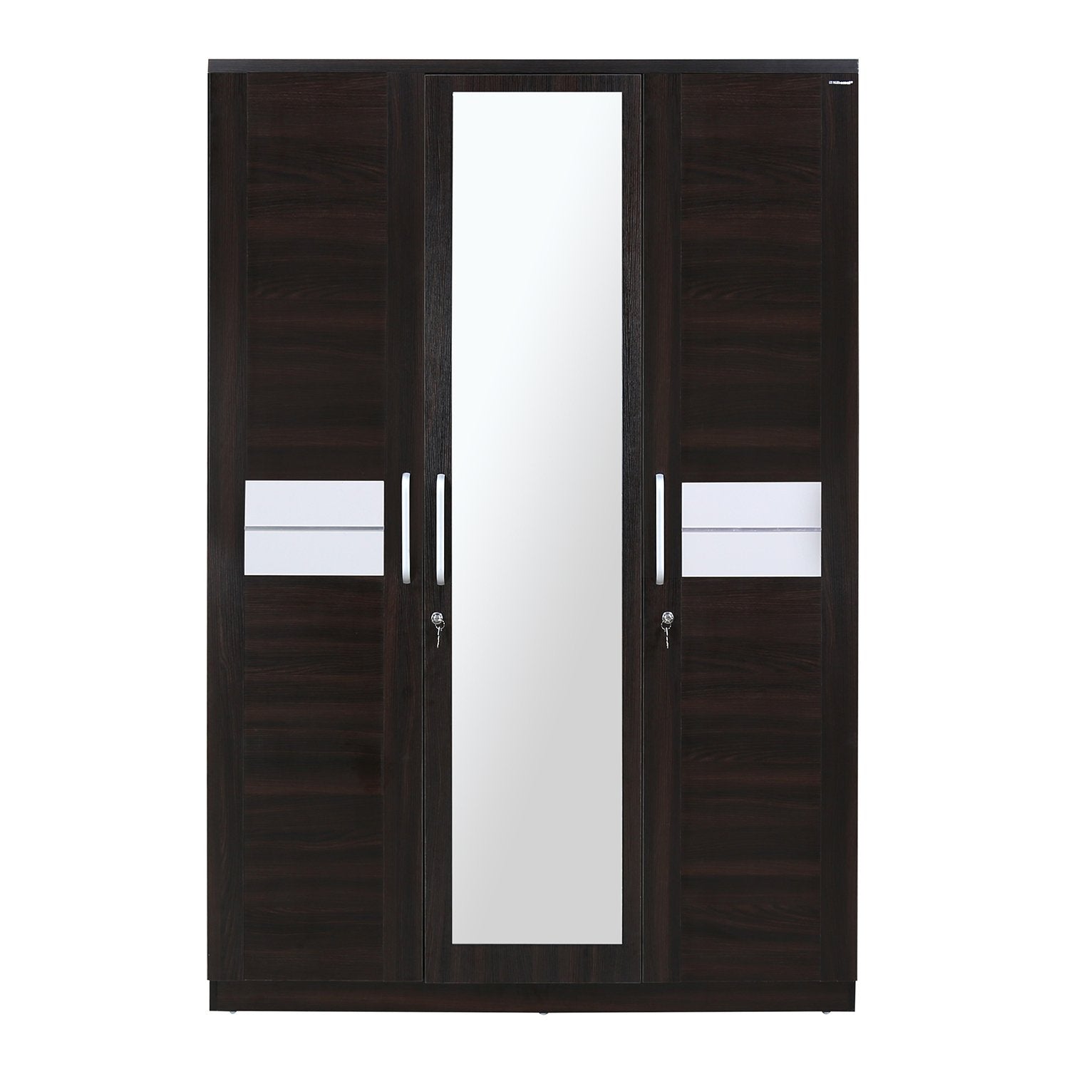 Wooden 3 Door & Mirror Wardrobe -