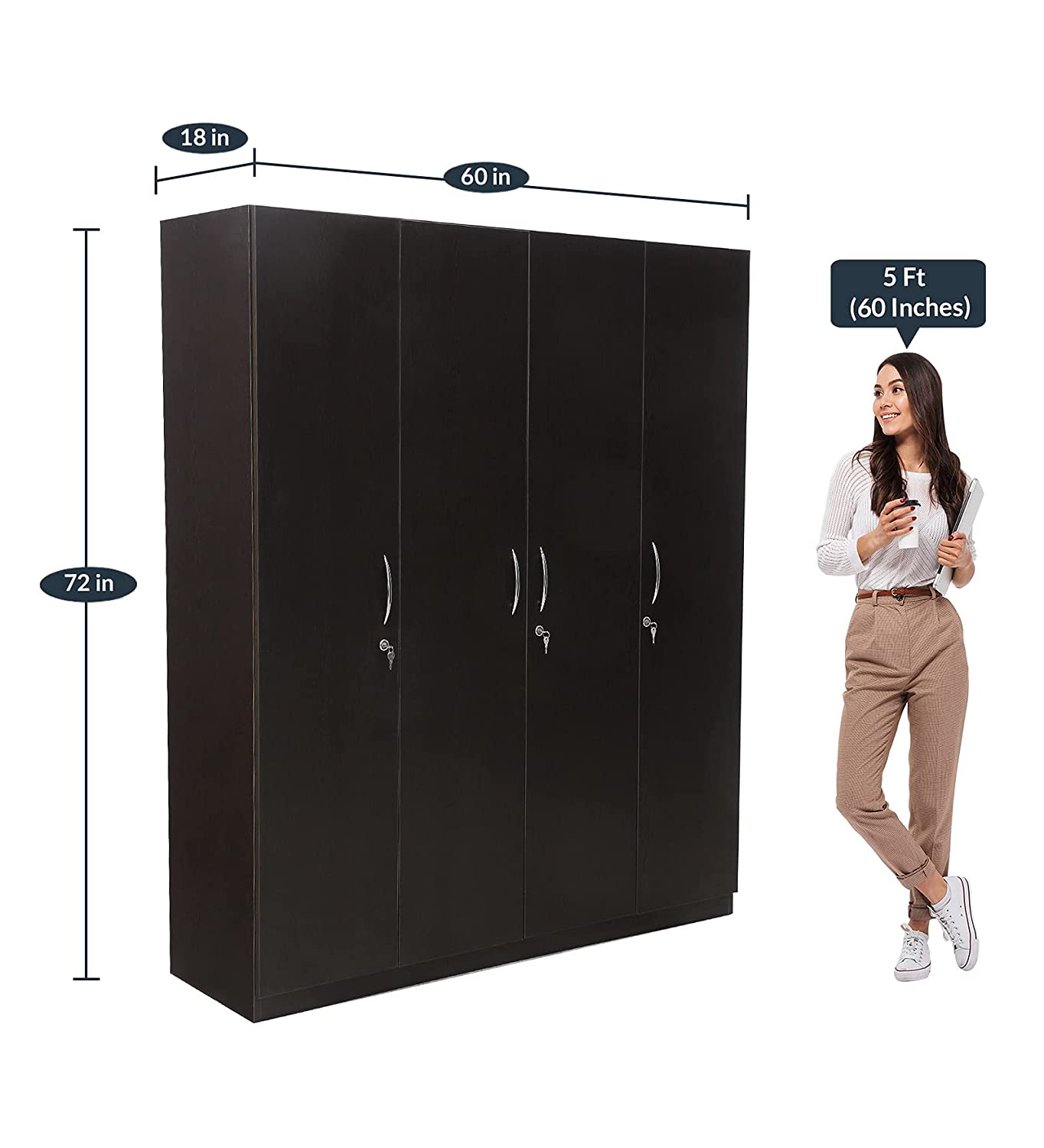 Wooden 3 Door Wardrobe -