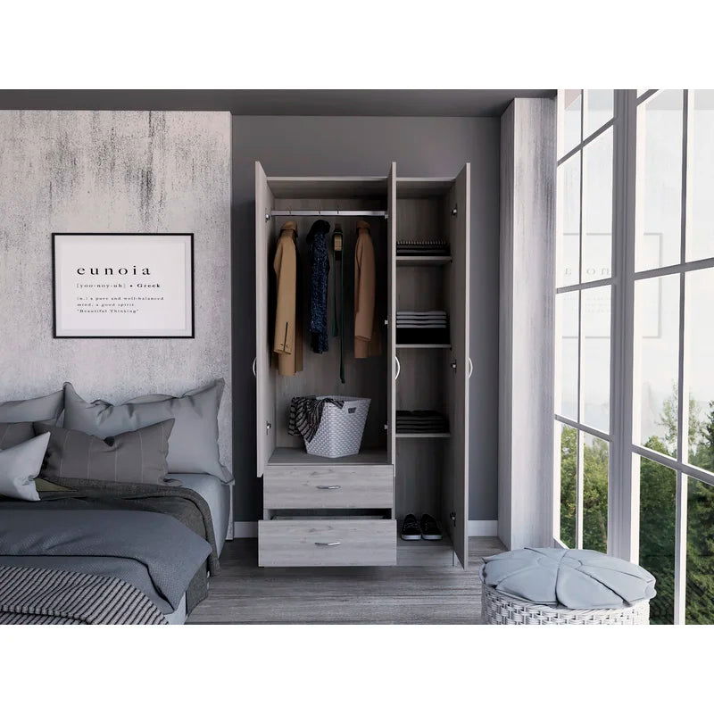 Wooden 3 Door Wardrobe -