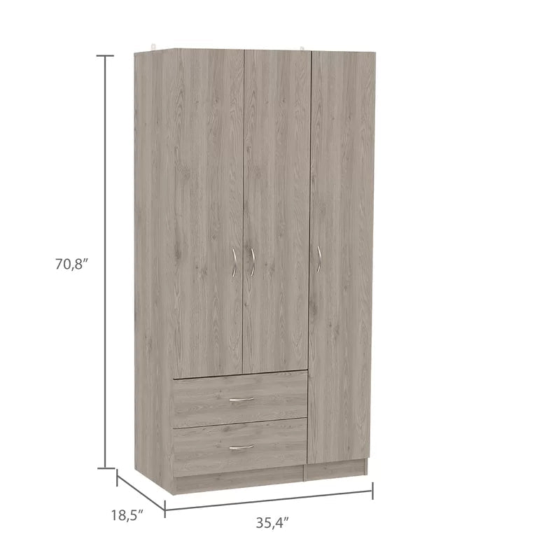 Wooden 3 Door Wardrobe -