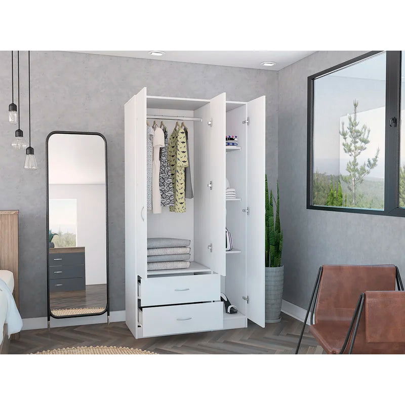 Wooden 3 Door Wardrobe -