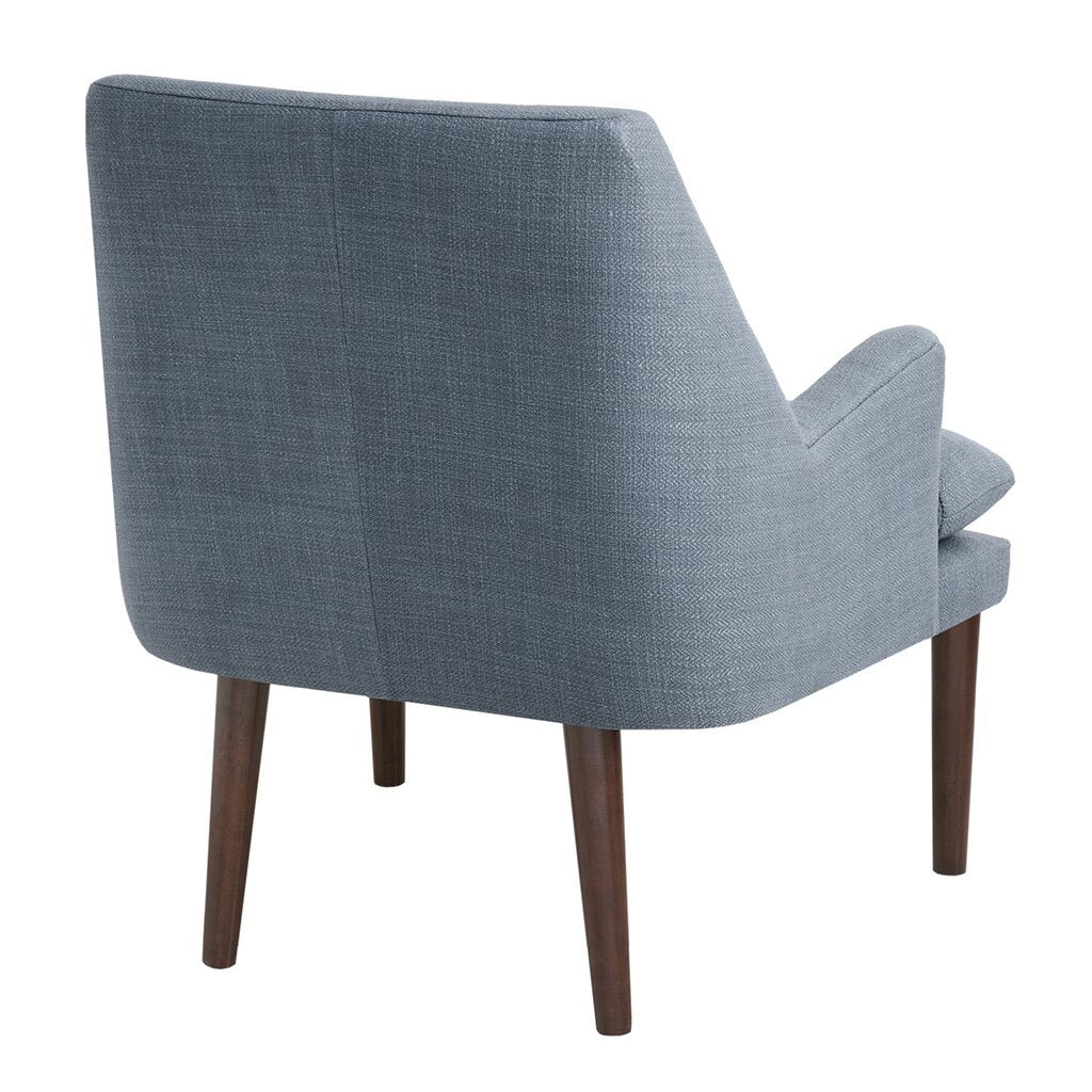 Wooden Accent Tufted Lounge Chair -