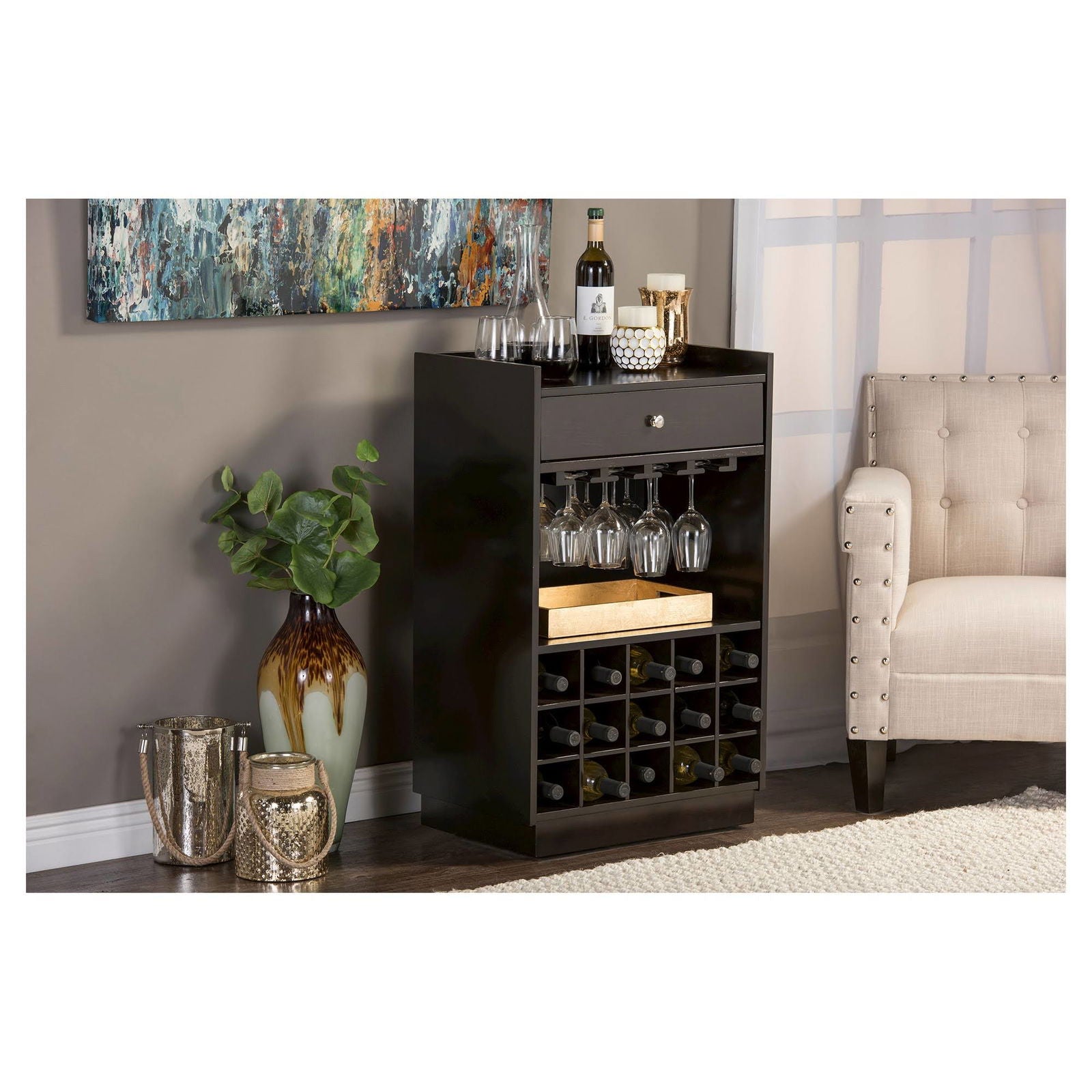 Wooden Bar Cabinet -