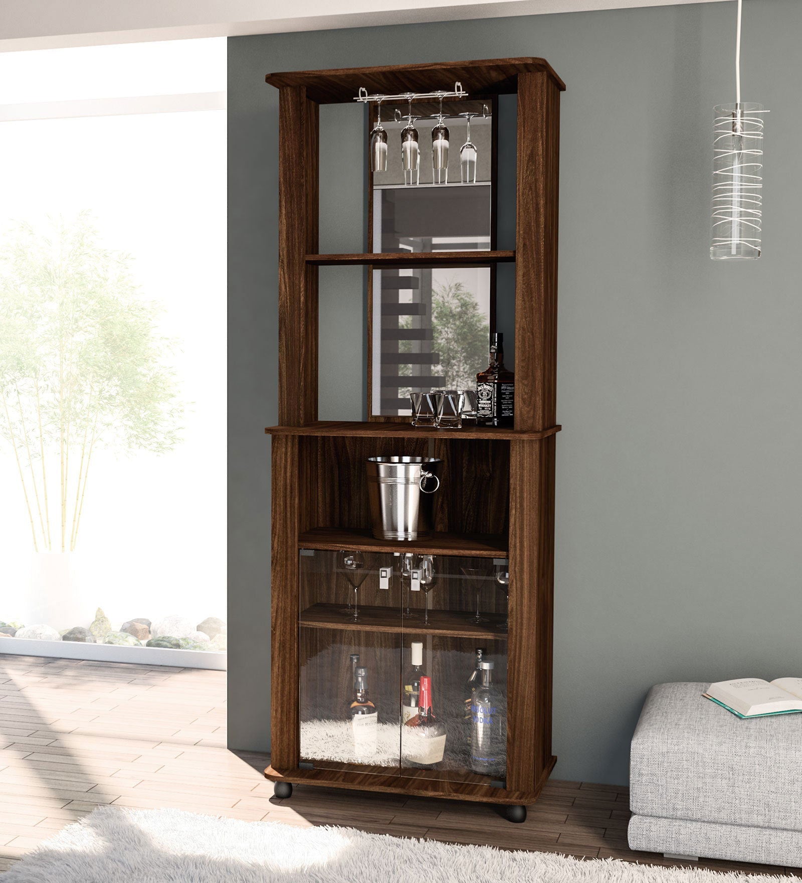 Wooden Bar Cabinet -