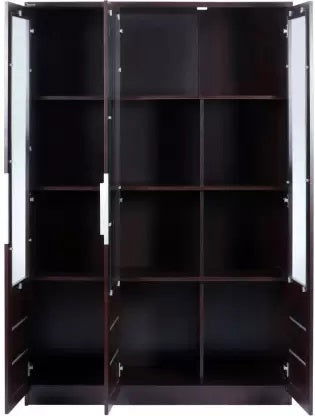 Wooden Cabinet Filing & Book Storage with Glass Door -