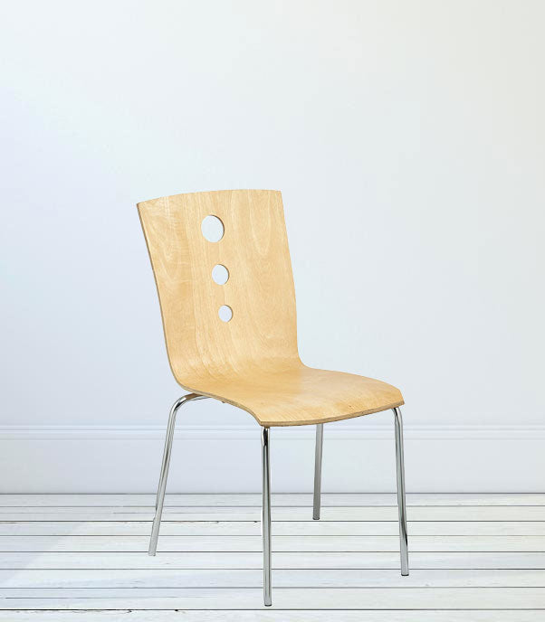 Wooden chair with steel legs outlet