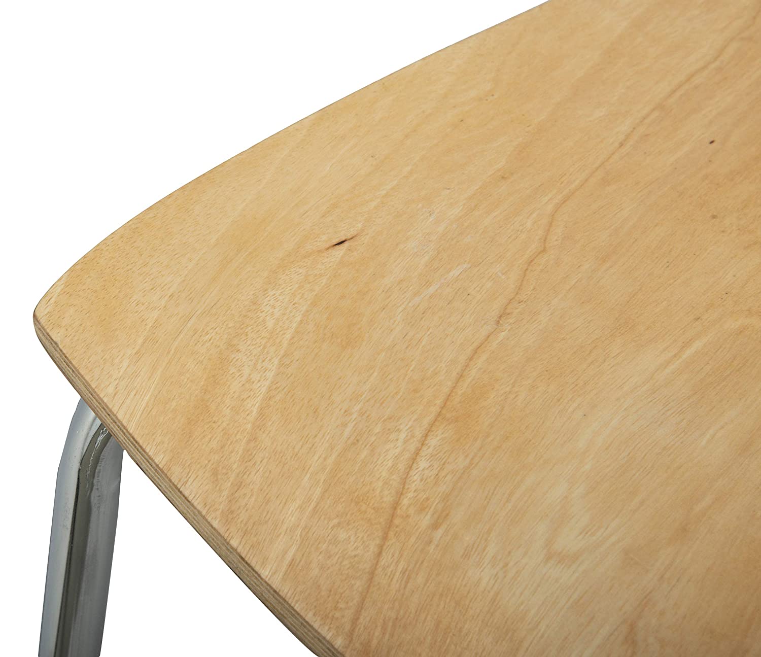 Wooden Cafe Chair in Metal Frame Legs -